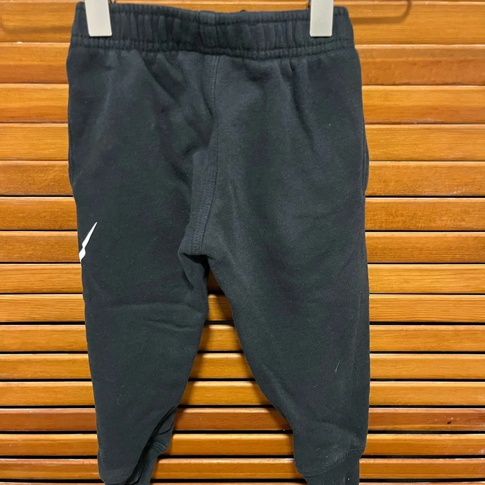 Nike Kids Black Sweatpants with White Logo